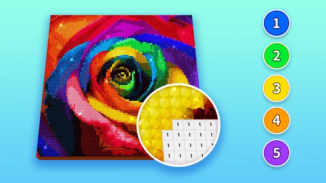 Diamond Painting by Number (Даймонд пейнтинг по номерам)  [МОД Menu] Screenshot 3