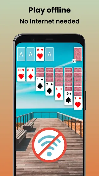 Klondike Solitaire Offline  [МОД Mega Pack] Screenshot 2