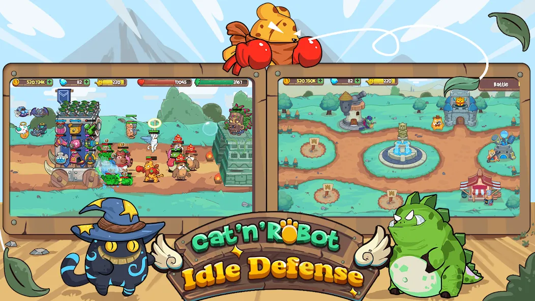 CatnRobot Idle TD: Battle Cat (КэтТауэр Айдл ТД)  [МОД Menu] Screenshot 2