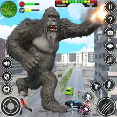 Скачать взломанную Giant Gorilla Bigfoot Monster (Энгри Горилла)  [МОД Mega Pack] - последняя версия apk на Андроид