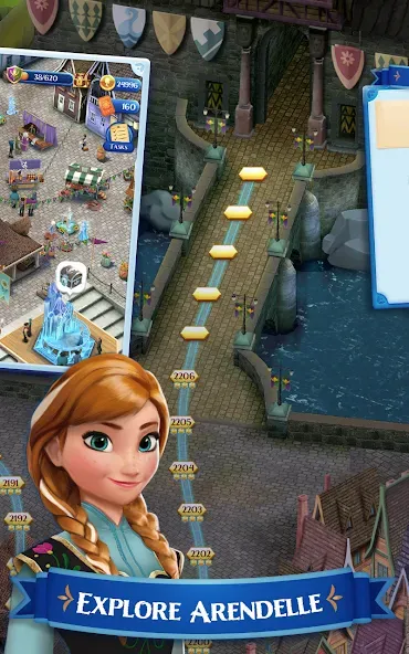 Disney Frozen Free Fall Games  [МОД Меню] Screenshot 4