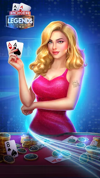 Poker Legends - Texas Hold'em (Покер Легенды)  [МОД Mega Pack] Screenshot 1