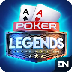 Взломанная Poker Legends - Texas Hold'em (Покер Легенды)  [МОД Mega Pack] - последняя версия apk на Андроид