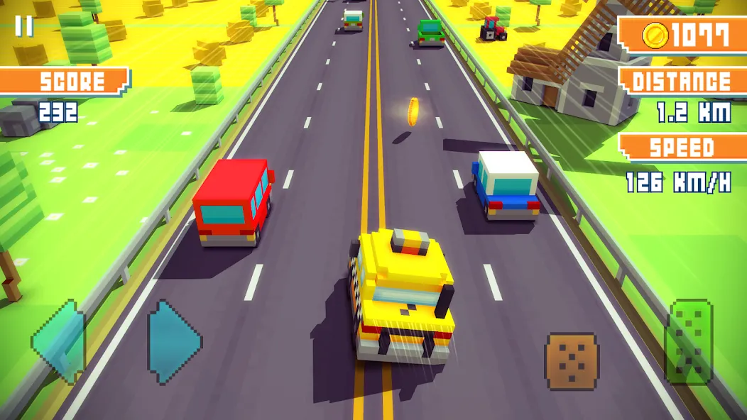 Blocky Highway: Traffic Racing (Блоки Хайвей)  [МОД Много монет] Screenshot 5