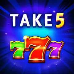 Взломанная Take 5 Vegas Casino Slot Games (Тейк 5 Вегас Казино Слот игры)  [МОД Бесконечные монеты] - последняя версия apk на Андроид