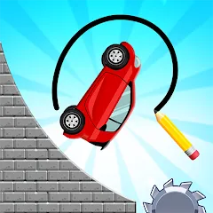 Скачать взлом Draw 2 Bridge: Draw Save Car (Дроу 2 Бридж)  [МОД Unlocked] - стабильная версия apk на Андроид