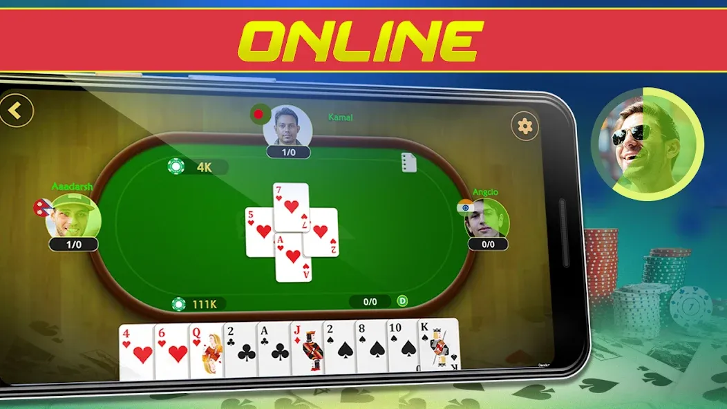 Call Bridge Card Game - Spades (Карточная игра Колл Бридж)  [МОД Menu] Screenshot 2