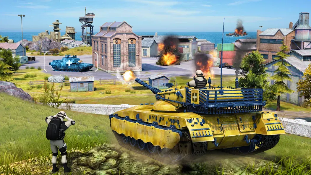 Tank Battle Army Games 2023  [МОД Бесконечные монеты] Screenshot 2