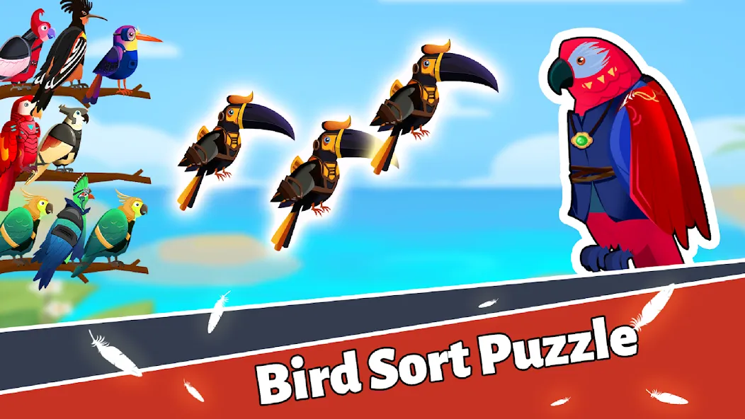 Bird Puzzle - Color Game  [МОД Бесконечные монеты] Screenshot 1