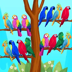 Скачать взломанную Bird Puzzle - Color Game  [МОД Бесконечные монеты] - последняя версия apk на Андроид