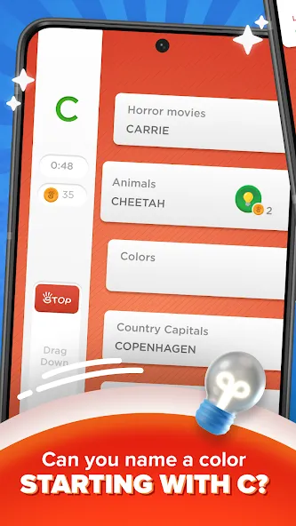 Stop - Categories Word Game  [МОД Бесконечные монеты] Screenshot 3