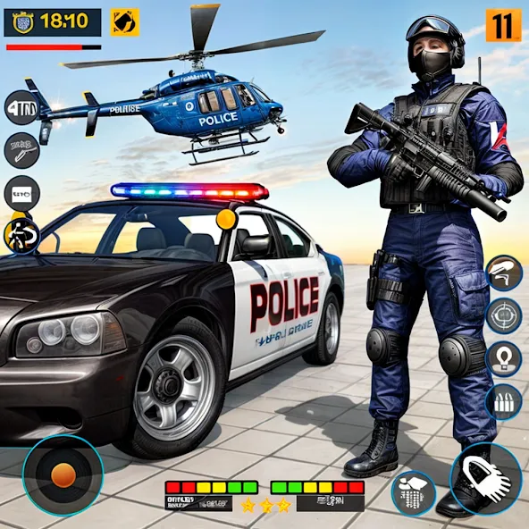 US Police Shooting Crime City  [МОД Меню] Screenshot 1