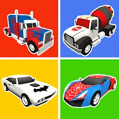 Скачать взлом Superhero Car Merge Battle  [МОД Mega Pack] - стабильная версия apk на Андроид