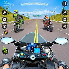 Взлом Moto Traffic Bike Race Game 3d (Мото Трафик Байк Рейс Гейм 3д)  [МОД Unlimited Money] - последняя версия apk на Андроид