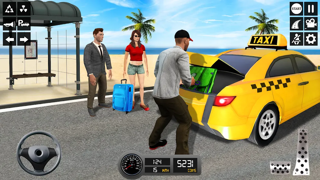 Taxi Simulator 3d Taxi Sim  [МОД Unlimited Money] Screenshot 1