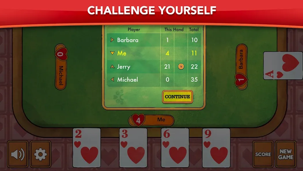 Hearts - Card Game Classic (Хартс)  [МОД Menu] Screenshot 4