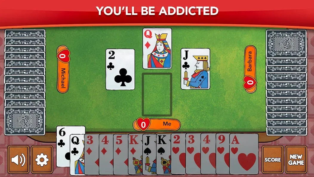 Hearts - Card Game Classic (Хартс)  [МОД Menu] Screenshot 5