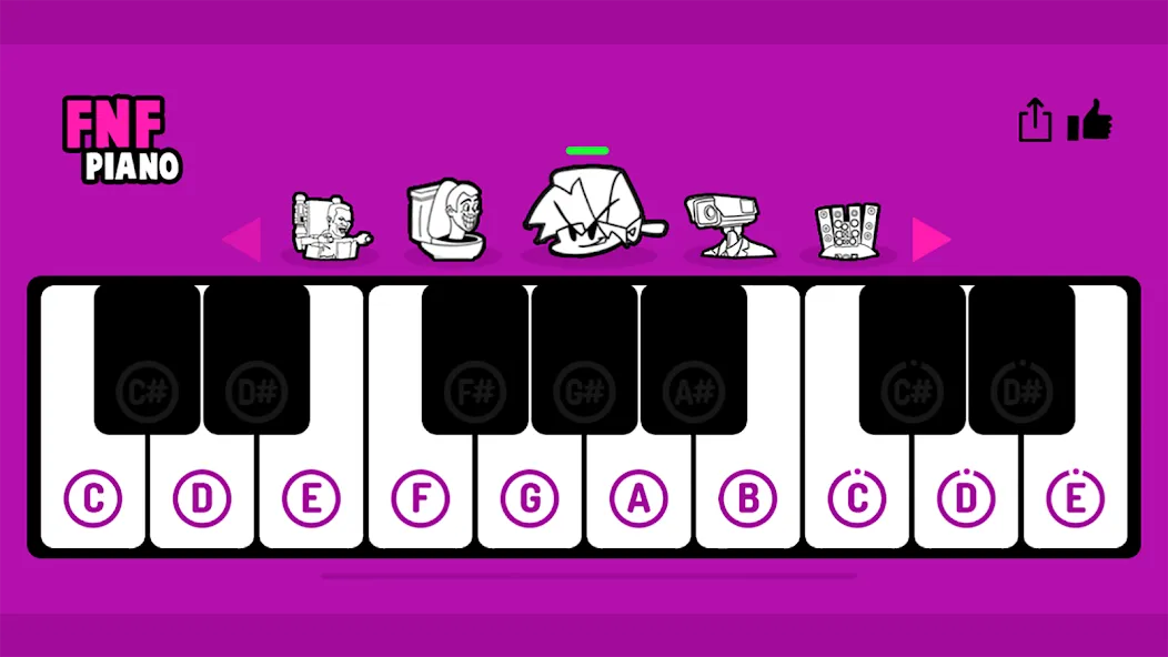 FNF Piano (ФНФ Пиано)  [МОД Бесконечные монеты] Screenshot 1