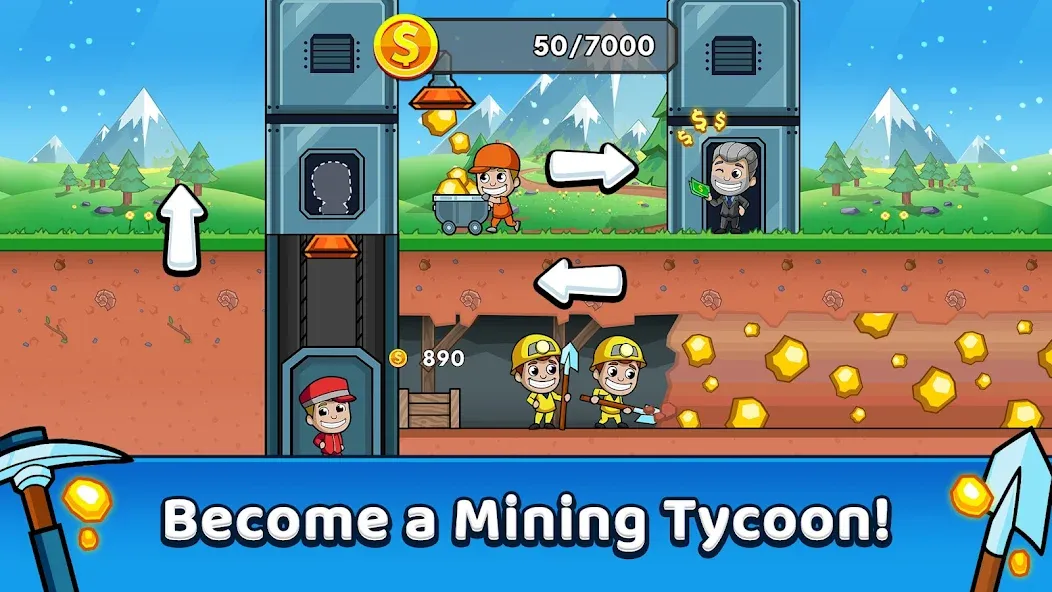 Idle Miner Tycoon: Gold Games  [МОД Меню] Screenshot 5