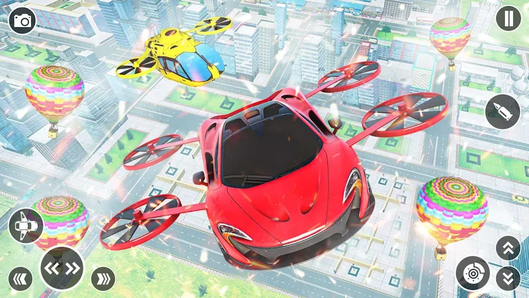 Flying Car Robot Shooting Game  [МОД Много монет] Screenshot 5