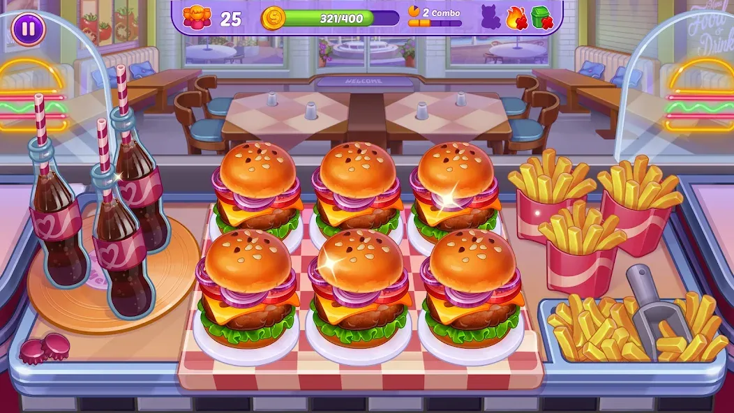 Cooking Crush - Cooking Game (Кукинг Краш)  [МОД Много монет] Screenshot 1