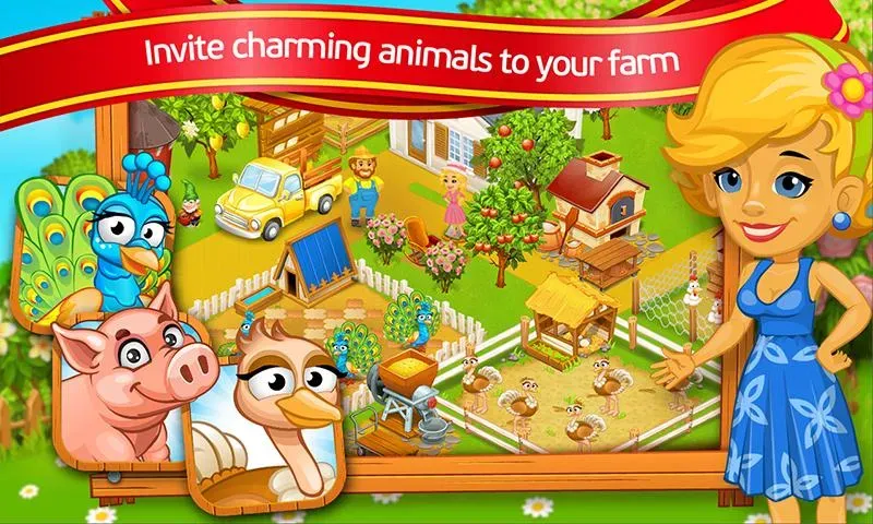 Farm Town: Cartoon Story  [МОД Все открыто] Screenshot 1