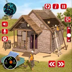 Скачать взлом Wood House Construction Game  [МОД Много денег] - стабильная версия apk на Андроид