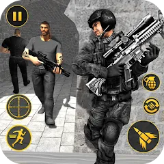 Скачать взлом Anti Terrorist Shooting Game  [МОД Все открыто] - последняя версия apk на Андроид