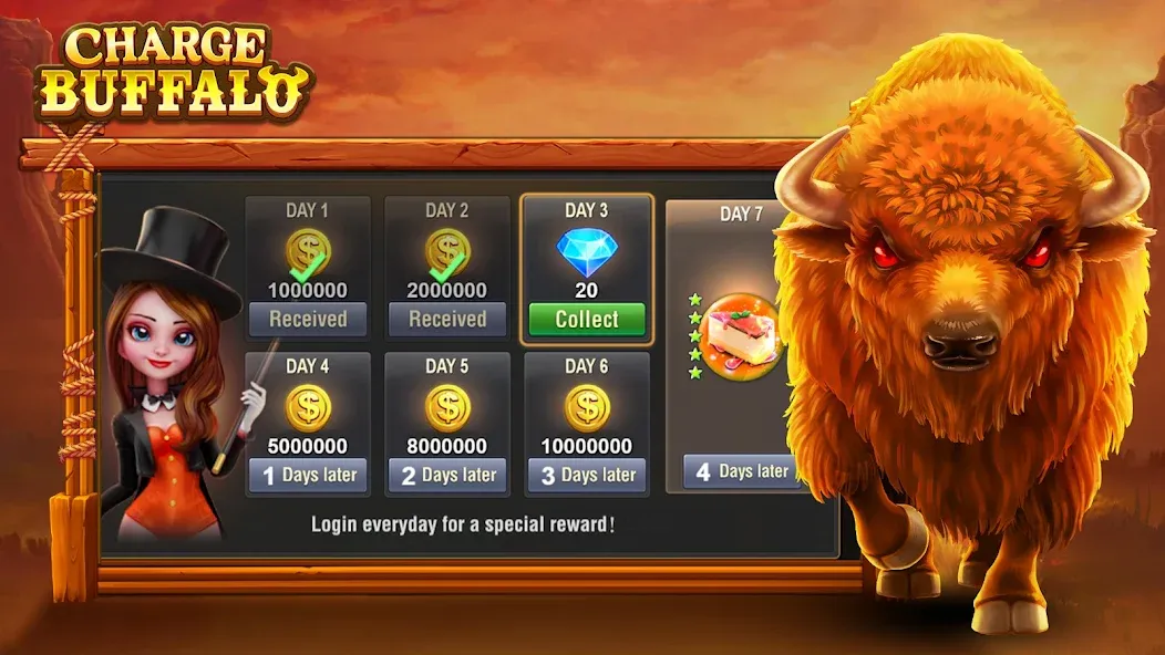 Charge Buffalo Slot-TaDa Games (Чардж Буффало Слот)  [МОД Меню] Screenshot 3