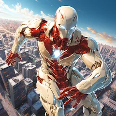 Взломанная Super hero Flying iron jet man  [МОД Unlimited Money] - последняя версия apk на Андроид