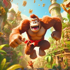 Скачать взлом Monkey jungle run kong gorilla  [МОД Unlimited Money] - стабильная версия apk на Андроид