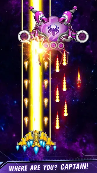 Space shooter - Galaxy attack (Спейс шутер)  [МОД Много монет] Screenshot 2