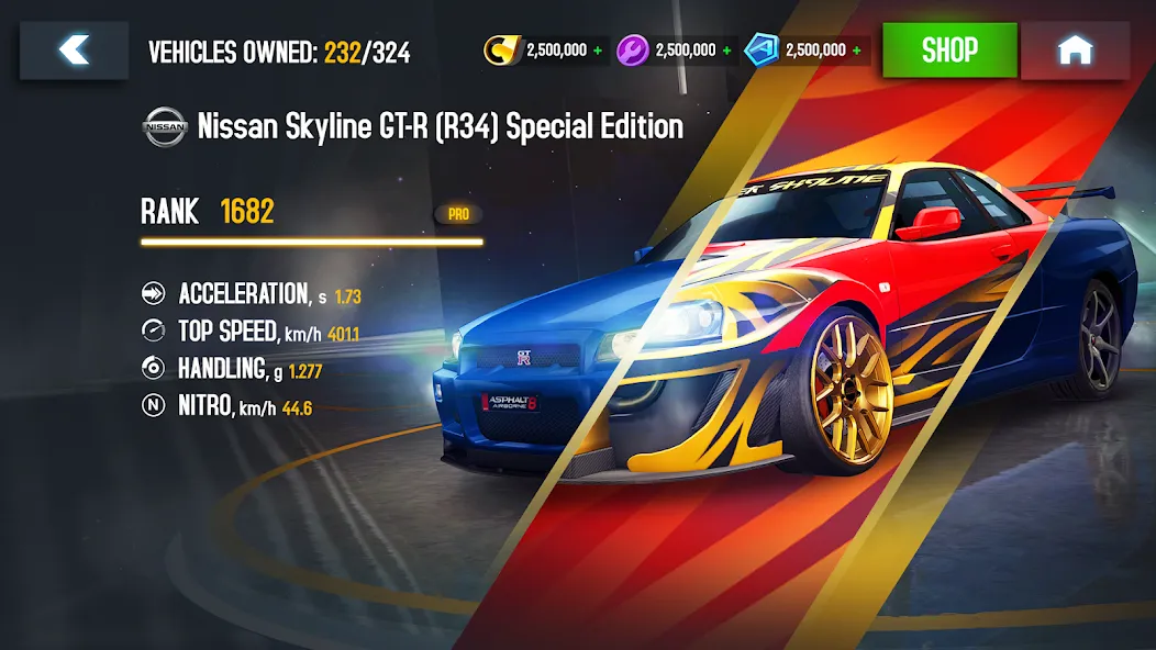 Asphalt 8 - Car Racing Game (Асфальт 8)  [МОД Все открыто] Screenshot 2