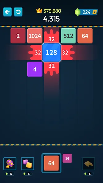 1M - Merge Number Block Puzzle  [МОД Unlocked] Screenshot 2