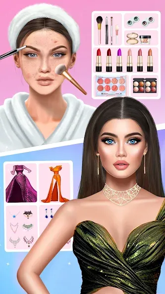 DIY Makeup: Beauty Makeup Game  [МОД Бесконечные монеты] Screenshot 1