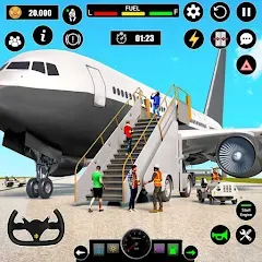 Взломанная Airplane Simulator Plane Games  [МОД Бесконечные монеты] - полная версия apk на Андроид