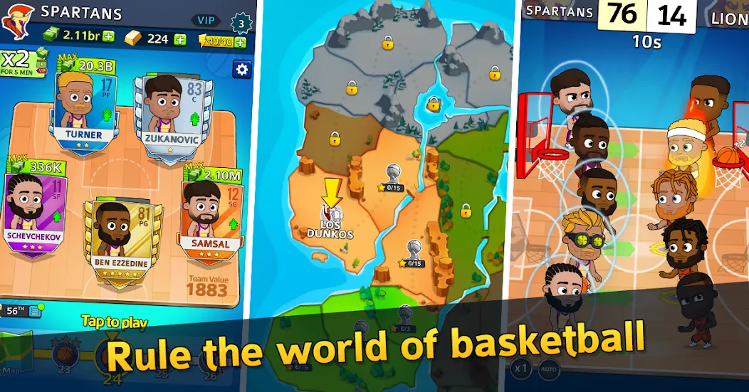 Idle Five Basketball tycoon (Айдл Файв Баскетбольный тайкун)  [МОД Бесконечные монеты] Screenshot 1