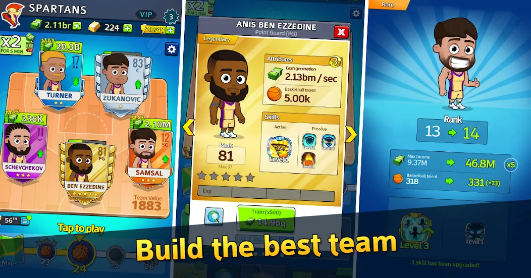 Idle Five Basketball tycoon (Айдл Файв Баскетбольный тайкун)  [МОД Бесконечные монеты] Screenshot 2