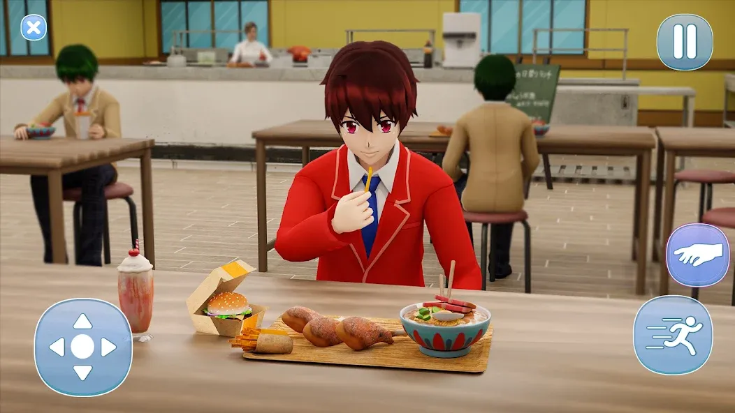 Anime Boy High School Life 3d  [МОД Меню] Screenshot 2