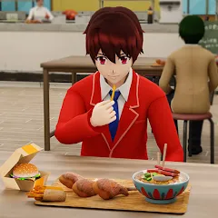 Взломанная Anime Boy High School Life 3d  [МОД Меню] - последняя версия apk на Андроид