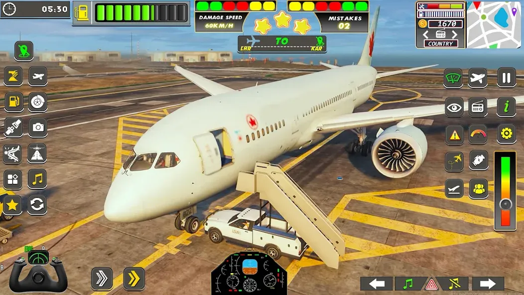 Real Flight Sim Airplane Games (Реал Флайт Сим Авиасимуляторы игры на самолеты)  [МОД Много денег] Screenshot 3