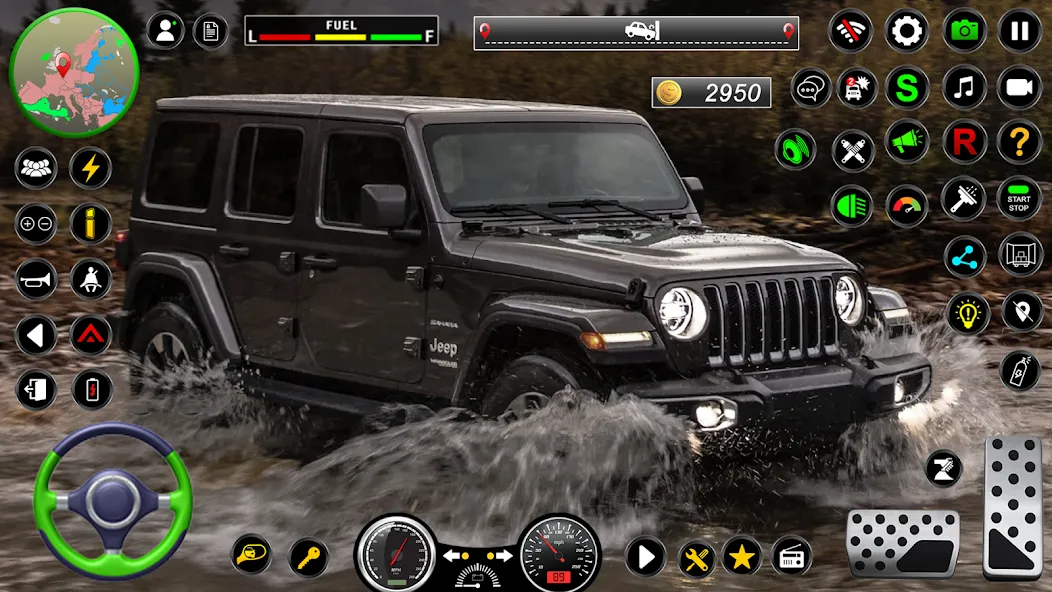 Jeep Driving Simulator offRoad (Джип Драйвинг Симулятор вне дороги)  [МОД Много денег] Screenshot 2