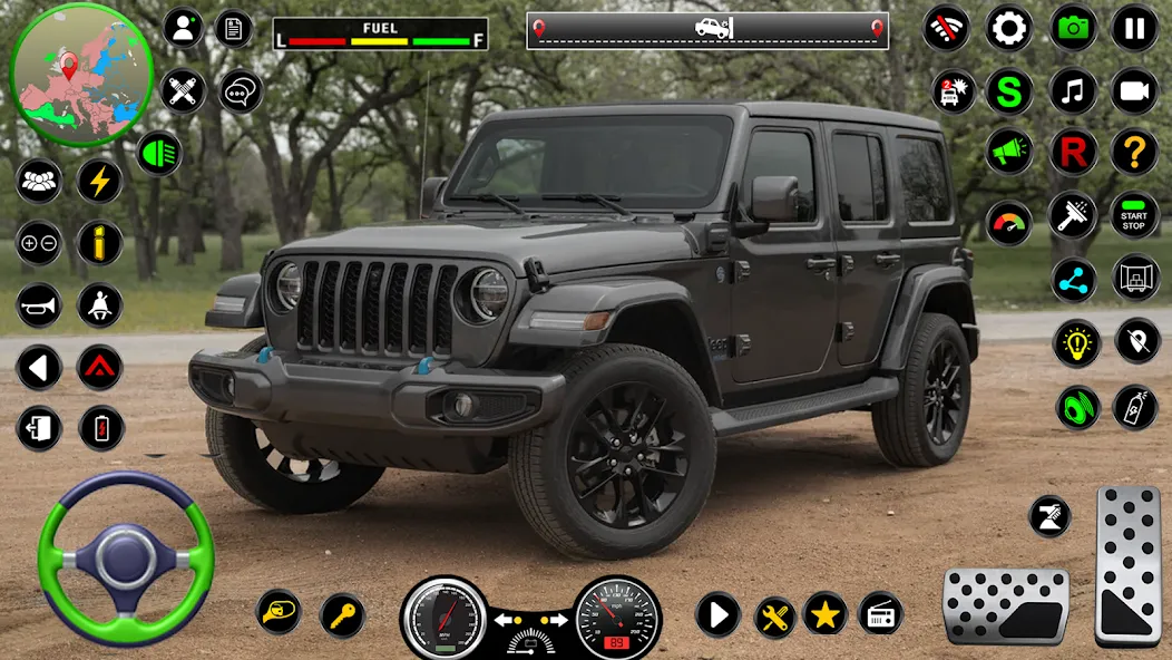 Jeep Driving Simulator offRoad (Джип Драйвинг Симулятор вне дороги)  [МОД Много денег] Screenshot 4