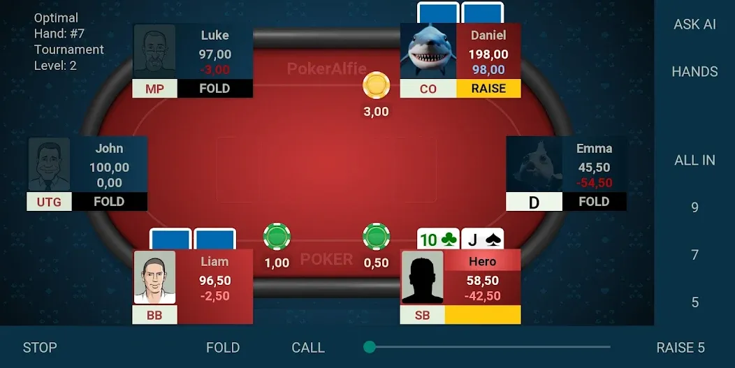 Offline Poker AI - PokerAlfie (Оффлайн Покер ИИ)  [МОД Все открыто] Screenshot 3