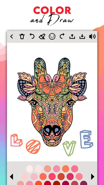 Coloring for adults offline  [МОД Бесконечные деньги] Screenshot 3