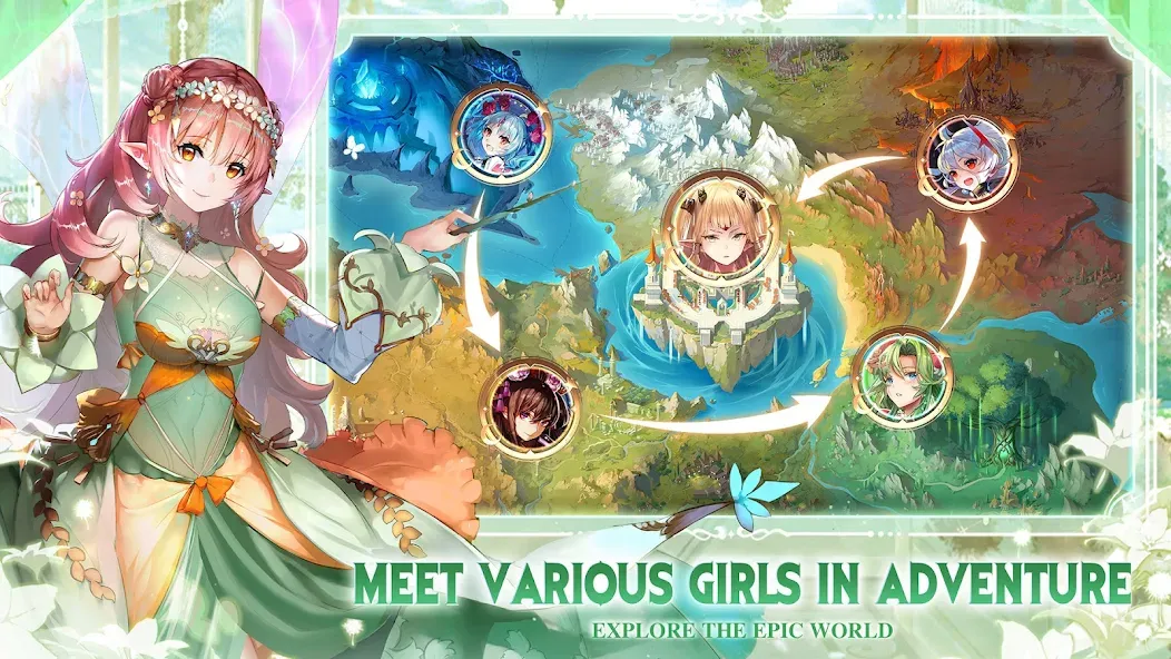 Girls' Connect: Idle RPG  [МОД Все открыто] Screenshot 5