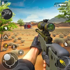 Скачать взломанную Fps Shooting Gun War: Gun Game  [МОД Много денег] - стабильная версия apk на Андроид