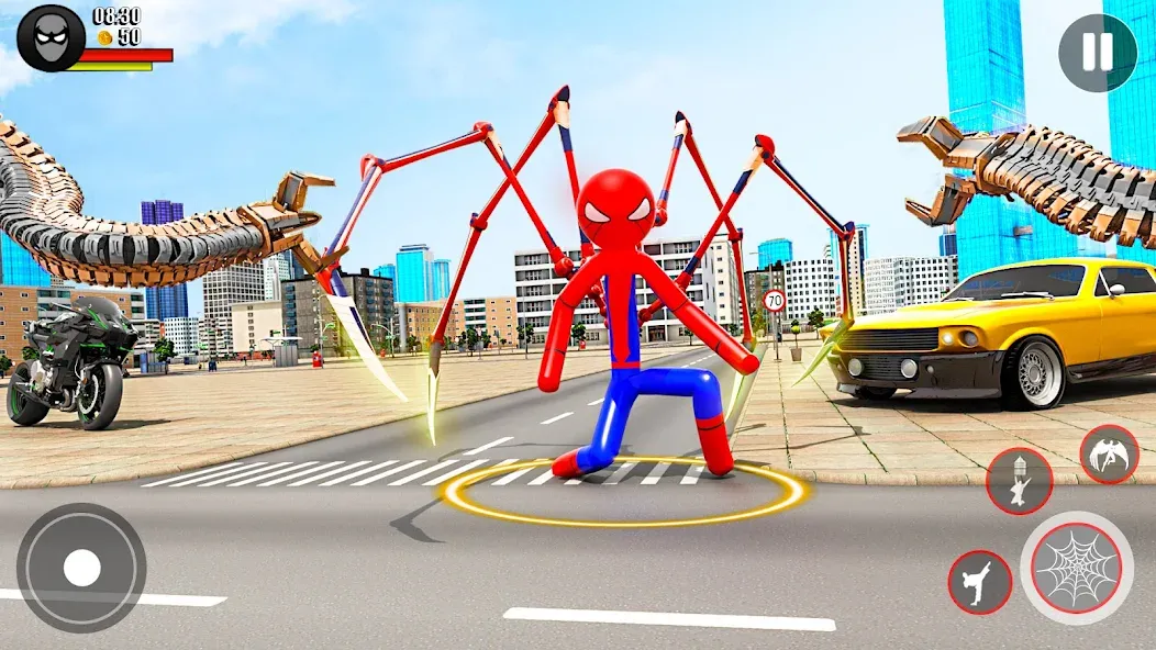 Spider Game-Stickman Rope Hero  [МОД Меню] Screenshot 2