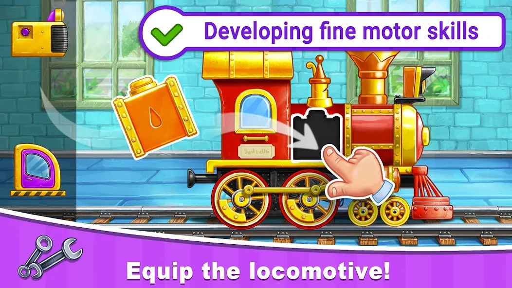 Train Games for Kids: station  [МОД Menu] Screenshot 1