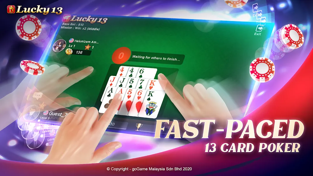 Lucky 13: 13 Poker Puzzle (Лаки 13)  [МОД Бесконечные монеты] Screenshot 4